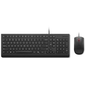 Lenovo - Essential Wired Combo - Toetsenbord en Muis Set - Zwart - USB - QWERTY
