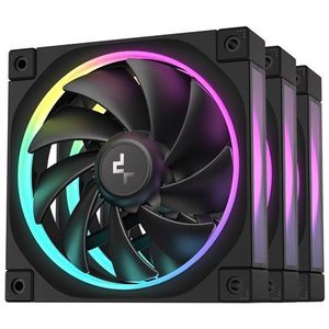 DeepCool FL12 3in1 (3-Pack) - Case ventilator - 120mm - Zwart met RGB-licht - 32 dBA