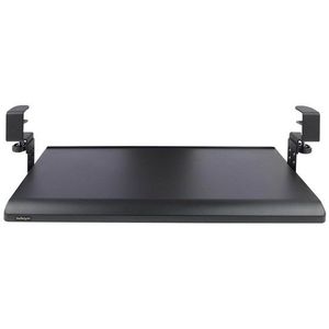 StarTech.com Under-Desk Keyboard Tray Clamp-on Keyboard Holder Supports up to 12kg (26.5lb) Sliding Keyboard and Mouse Drawer with C-Clamps