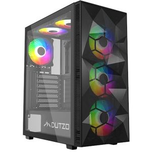 DUTZO C330 TG RGB - Miditower - Zwart - PC Behuizing