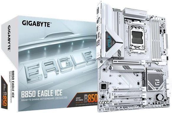GIGABYTE B850 EAGLE ICE Moederbord - AMD B850 - AMD AM5 socket - DDR5 RAM - ATX