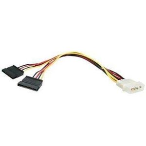 StarTech.com LP4 to 2 SATA Internal Power Splitter Cable