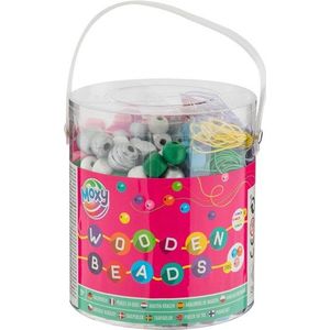 Creative Craft Group Bucket with Wooden Beads 250gr.