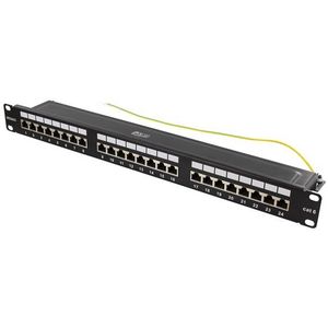 Deltaco STP patchpaneel 24xRJ45 Cat6 1U 19" m