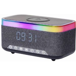 Gembird Digital Alarm Clock-draadloos opladen van telefoon - wekker -wekkerradio - bluetooth - klok