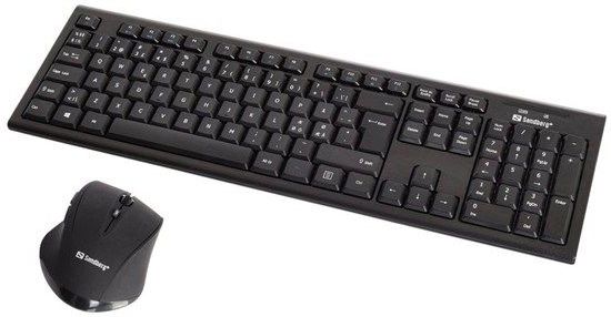 Sandberg 631-20 toetsenbord Inclusief muis Kantoor RF Draadloos QWERTY Scandinavisch Zwart