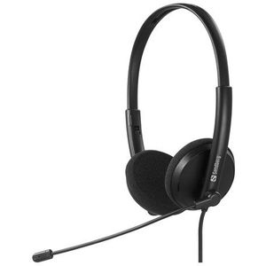 Sandberg USB-C Office Headset - Zwart - Bedraad - Met Volumeregeling