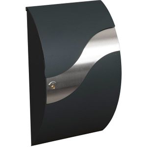 MEFA - Wave 630 - Brievenbus - Antraciet/RVS - Met Ruko Slot