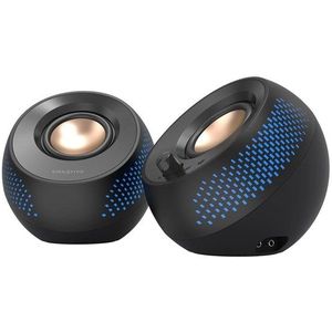 Creative - Pebble X - Speakers - Zwart - Compact Design - Krachtig Geluid