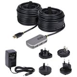 StarTech.com USB Extender Hub 24m USB 2.0 Extension Cable with 4-Port USB Hub Active/Bus Powered USB Repeater Cable USB hub - 4 - Zilver