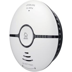 Deltaco SMART HOME Wifi optical smoke detector sound & light white