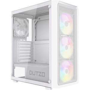 DUTZO C321 Mesh TG ARGB - Case - Miditower - Wit