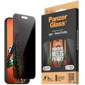 PanzerGlass Screenprotector iPhone 15 Pro Max - Privacy - Case Friendly