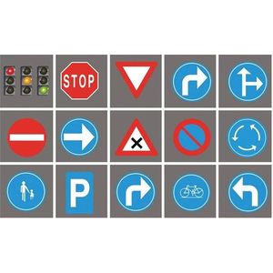 Achoka Traffic Signs Tiles Playmat 15 pcs.