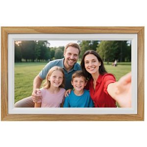 Lippa - Frameo - Digitale Fotolijst - 15.6 inch - Hout - 32GB Intern Geheugen