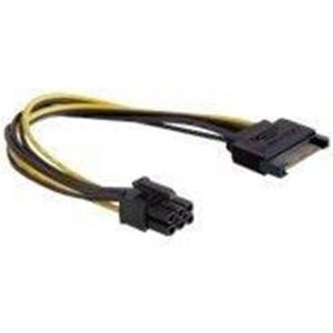 DeLOCK power cable - SATA power to 6 pin PCIe power - 21 cm