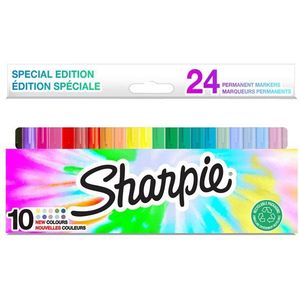 Sharpie Permanent Marker Fine Special Edition Assorted Colours 24-Blister