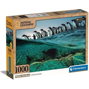 Clementoni Jigsaw Puzzle National Geographics - Penguin 1000pcs. Vloer