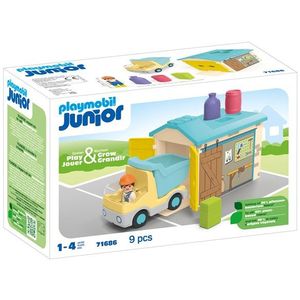 Playmobil 1.2.3 - Junior Werkman met sorteer-garage