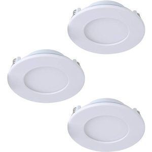 EGLO FUEVA-Z inbouwspot Ø85 mm, wit, 3-pack