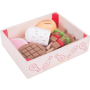 Bigjigs Wooden Box with Meat Products 9 pcs.