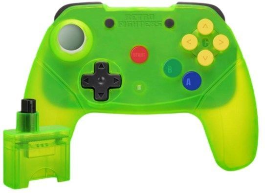 Retro Fighters Brawler64 2.4G - Extreme Green - Wireless Controller - Nintendo 64