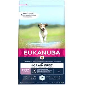 Eukanuba Puppy & Junior Small/Medium Graanvrij Oceaanvis 3 kg