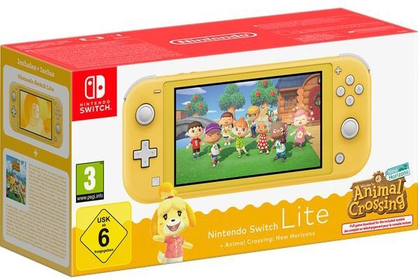 Nintendo Switch Lite - Spelcomputer - Geel - Animal Crossing: New Horizons Bundle