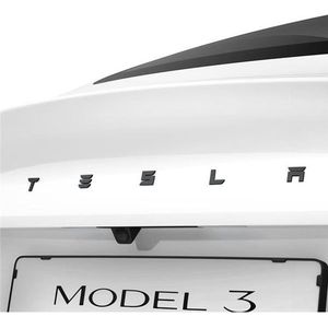 Spigen - Tesla Rear Emblem Logo Full Cover - Zwart - Accessoire voor Tesla Model 3 2024