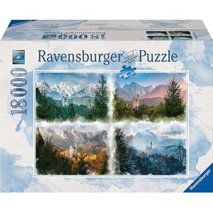 Ravensburger puzzel Slot Neuschwanstein In 4 Seizoenen - Legpuzzel - 18000 stukjes