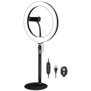LogiLink Smartphone ring light tripod with remote shutter height adjust. Ø 25 cm