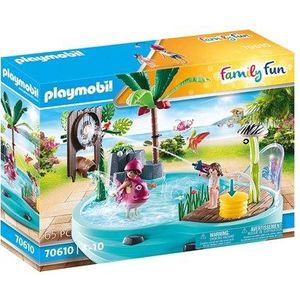 PLAYMOBIL Family Fun Leuk Zwembad met Watersplash - 70610