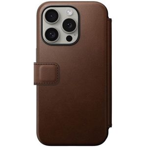 Nomad Modern Leather Folio - brown - iPhone 15 Pro