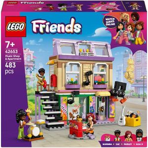 LEGO Friends 42653 Muziekwinkel en appartement