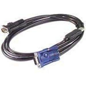 APC KVM USB Cable - 25 ft (7.6 m) toetsenbord-video-muis (kvm) kabel Zwart 7,6 m