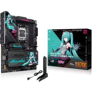 ASUS ROG STRIX X870E-H GAMING MIKU WIFI7 Moederbord - AMD X870E - AMD AM5 socket - DDR5 RAM - ATX