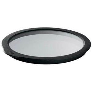 R�sle Glass lid 20 cm Clear/Black Glass/Silicone