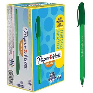 Papermate Paper Mate InkJoy 100ST Ballpoint Pens | Medium Point (1.0 mm) | Green | 50 Count