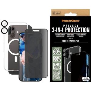 PanzerGlass 3-in-1 Privacy Protection Bundle iPhone 16 Plus