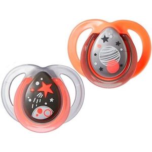 Tommee Tippee Tommee Night Time Tippee 0-6mdr Sut - Grijs & Orange