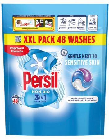 Persil - Non Bio 3-in-1 Wascapsules - 48 Wasbeurten - Zacht voor Gevoelige Huid