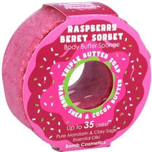 Bomb Cosmetics Raspberry Baret Sorbet Body Buffer Spons
