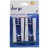 Lov'yc - III Zone - Tandenborstelkoppen - Medium - 4 Stuks
