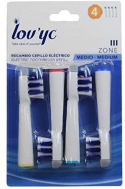 Lov'yc - III Zone - Tandenborstelkoppen - Medium - 4 Stuks