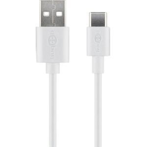 Goobay Wit USB-A naar USB-C Kabel - 3m