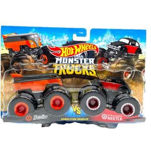 Hot Wheels Monster Truck Demolition Doubles 1:64 Dragbus vs. Volkswagen Beetle