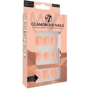 W7 Glamorous Nails Apricot Glow - 24 stuks