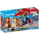 PLAYMOBIL Stuntshow Motor met vuurmuur - 70553