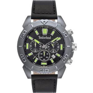 Timberland - Heren - Horloge - 15518JLU - Zwart lederen band - Leer - Quartz - Kerst - Cadeau