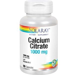 Solaray Calcium Citrate 1000mg - 90 STUKS